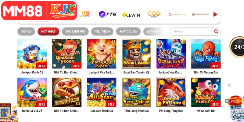 Bắn cá MM88 là sảnh chơi nổi bật