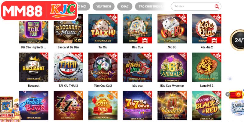 Game bài MM88 là sảnh chơi được yêu thích