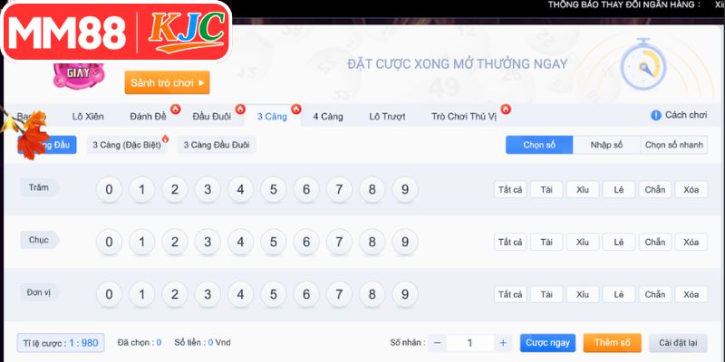 Có nhiều vé cược hấp dẫn để lựa chọn